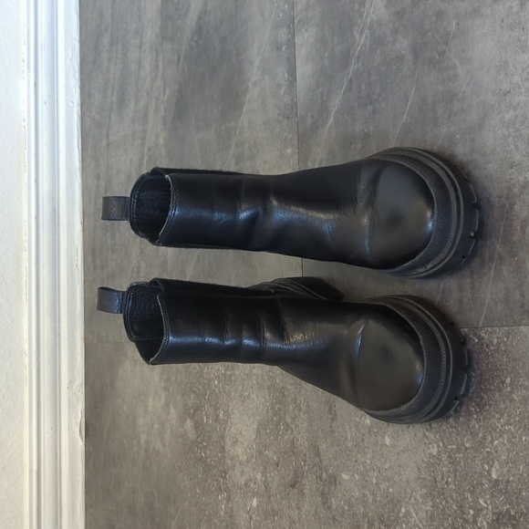 Lucky Brand Ellerey Chunky Chelsea Boot Black 6.5 streetwear casual punk hip - Picture 4 of 12